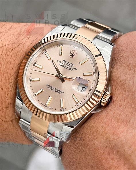 rolex two tone rose gold|two tone rolex datejust 41mm.